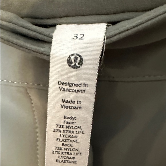 Lululemon City Sleek Slim-Fit 5 Pocket HR Pant Size 32 Grey Sage - Picture 6 of 10